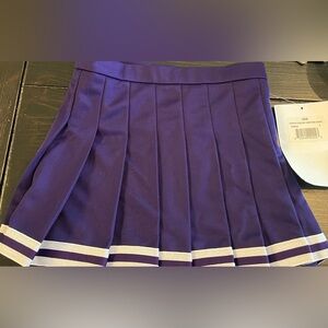Purple Pleated Cheer Kids Skirt